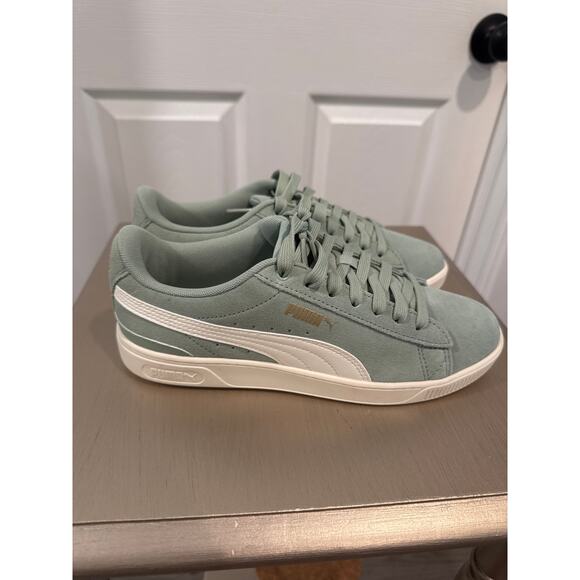 Puma Vikky v3 Green Gog-Warm White Women's Size 7 - Picture 4 of 8